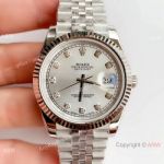 NEW Upgraded Replica Rolex DateJust II Swiss 3235 V3 watch Silver Face w-Diamonds_th.jpg